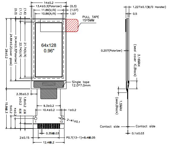 0.96 inch OLED Display 128x64 OLED (2)